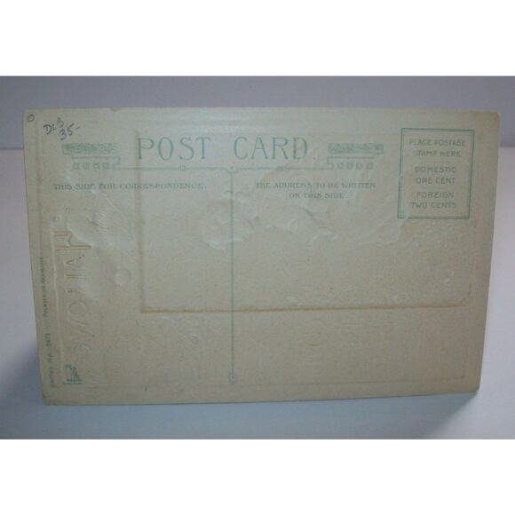 Vintage Halloween Postcard Gottschalk German Embossed 2471 Best Wishes Unused - Picture 3 of 6